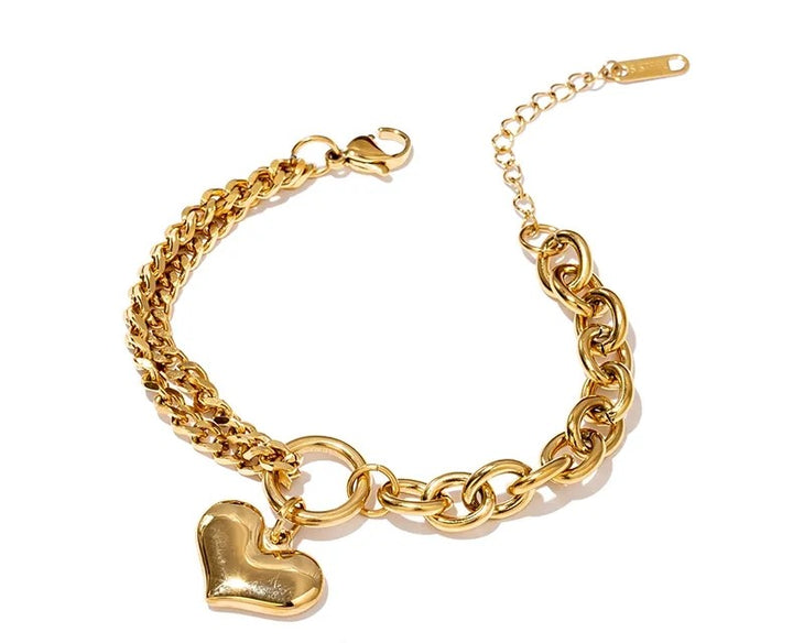 Viena Chunky Heart Bracelet