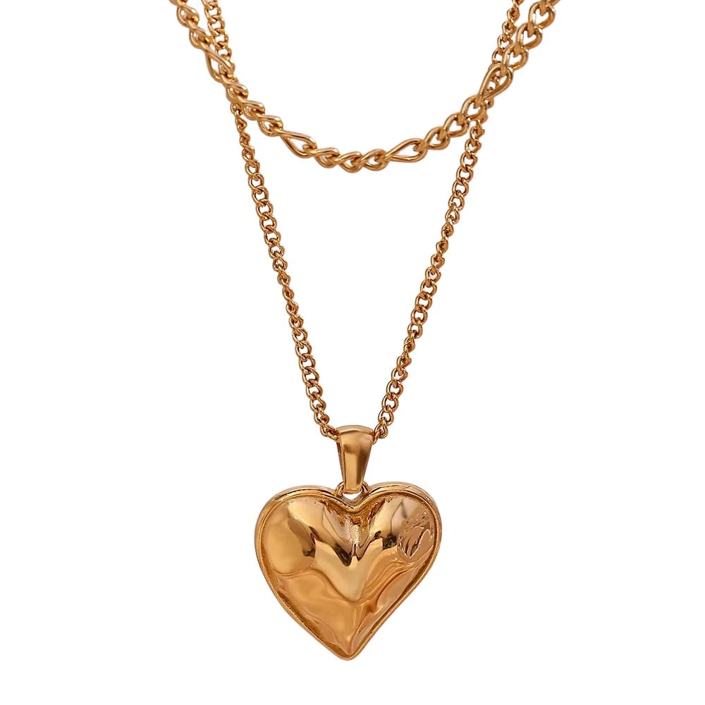Amour Necklace (Double-layered with heart)