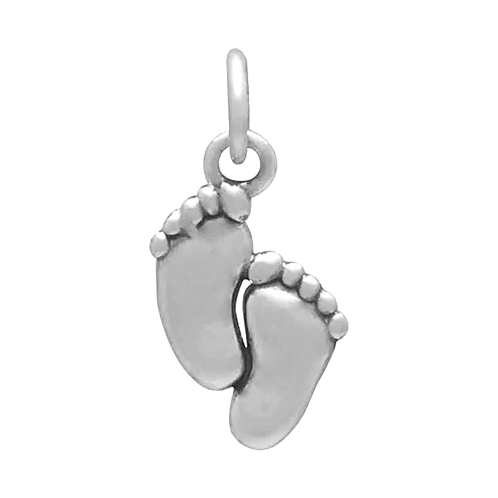 Sterling Silver Baby Feet Charm