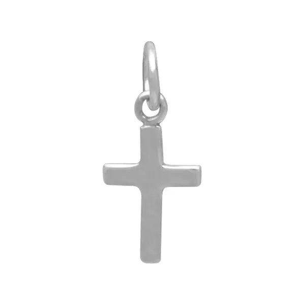 Sterling Silver Textured Cross Charm