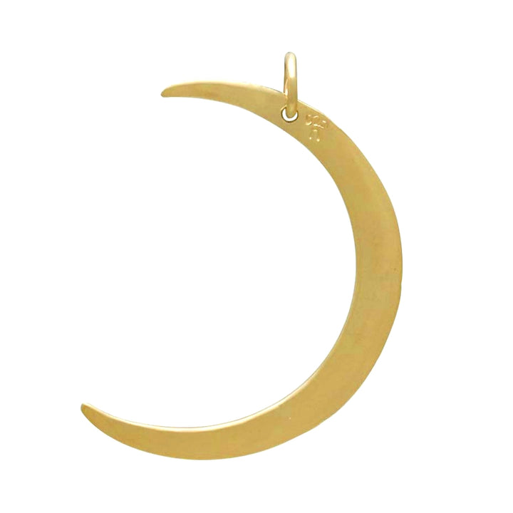 Hammered Crescent Moon Charm