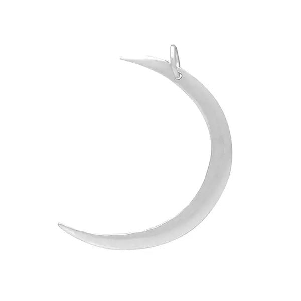 Hammered Crescent Moon Charm