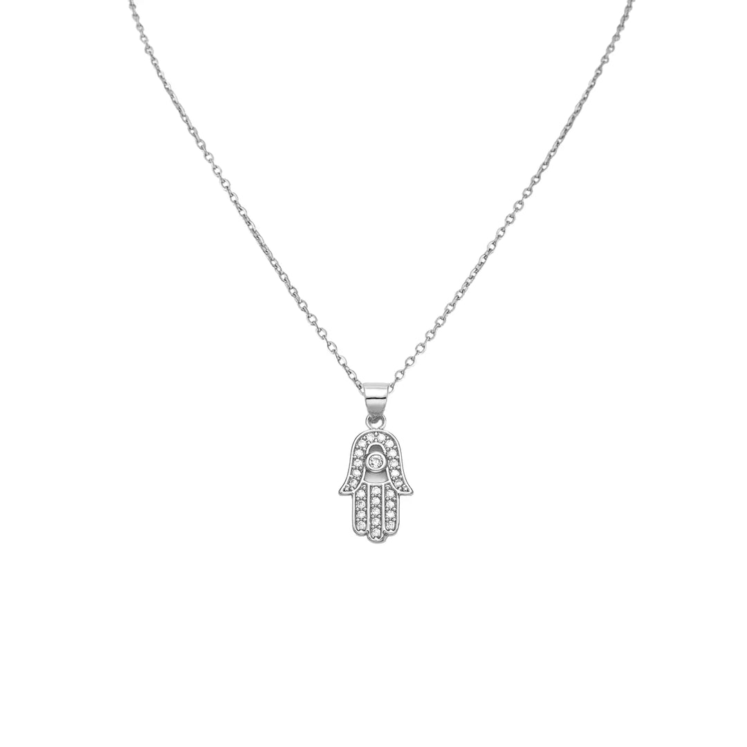 Hamsa Hand Evil Eye Charm Necklace