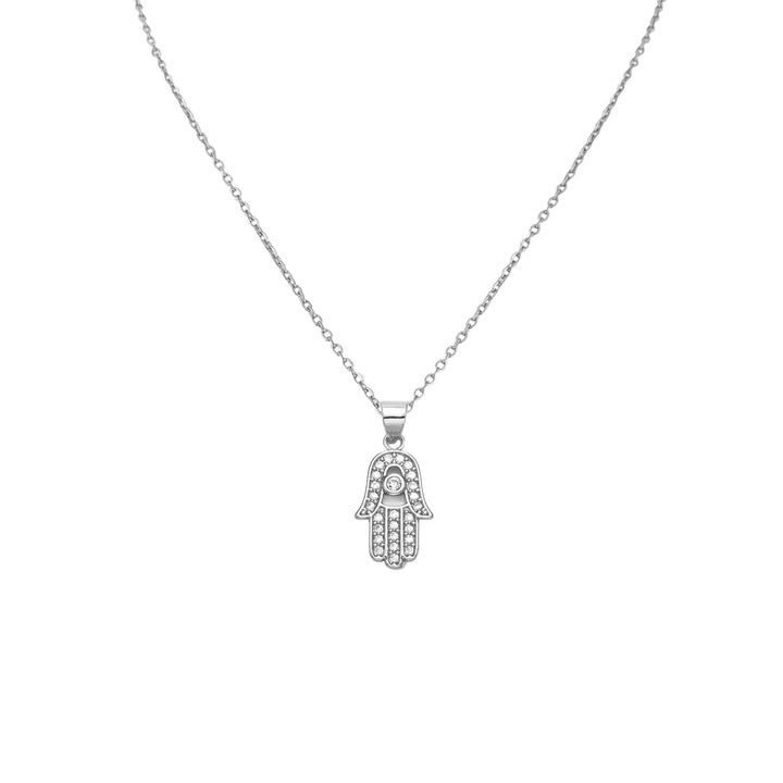 Hamsa Hand Evil Eye Charm Necklace