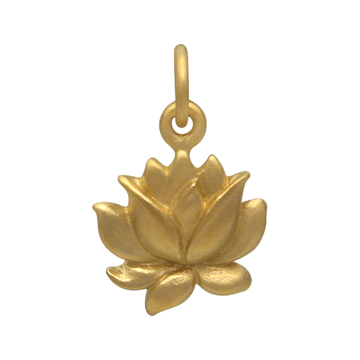 Sterling Silver Lotus Charm