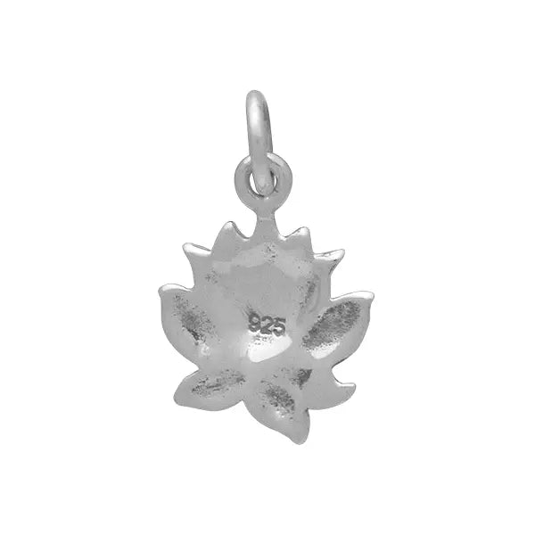 Sterling Silver Lotus Charm