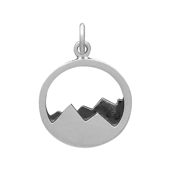 Sterling Silver Mountain Charm
