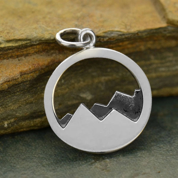 Sterling Silver Mountain Charm