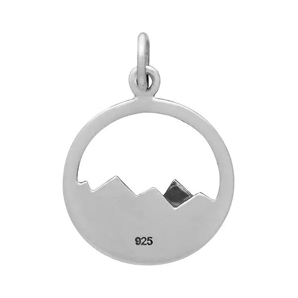 Sterling Silver Mountain Charm