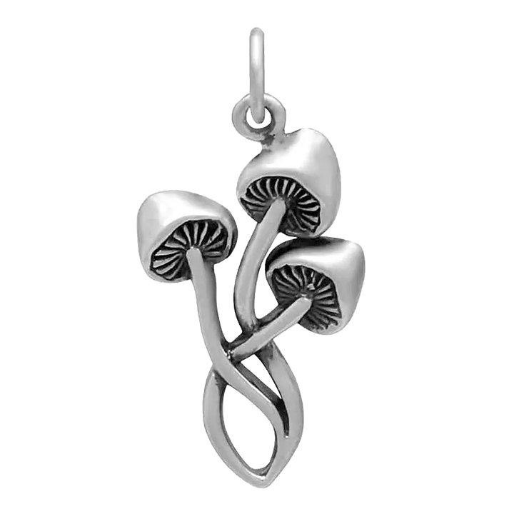 Sterling Silver Mushrooms Charm