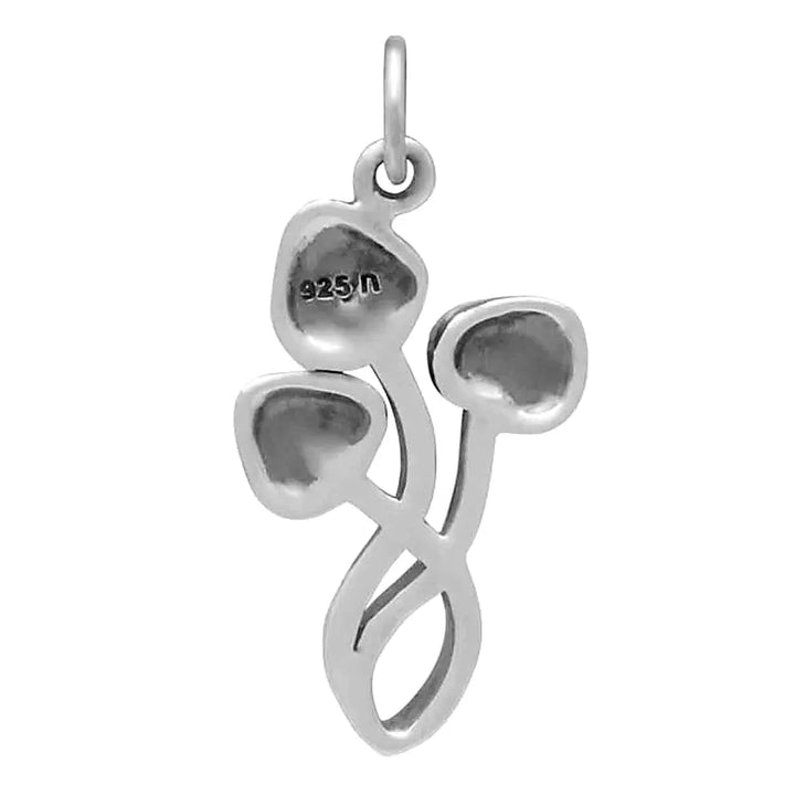 Sterling Silver Mushrooms Charm