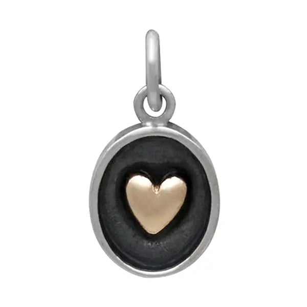 Dainty Oval Heart Charm