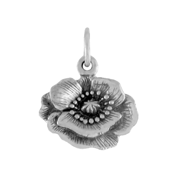 Sterling Silver Poppy Charm