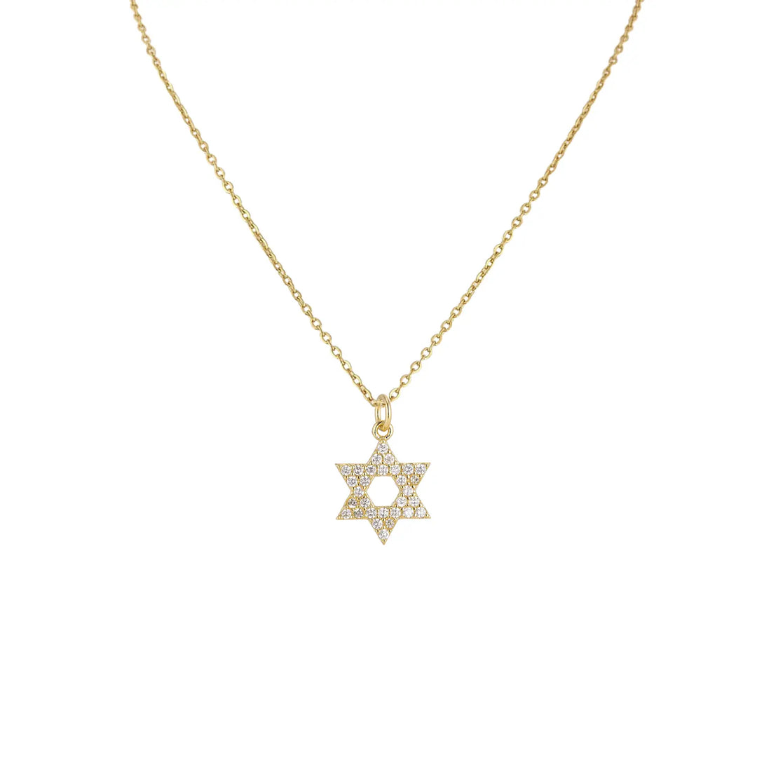 Star of David Charm Necklace