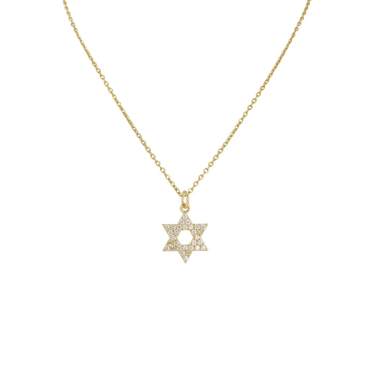 Star of David Charm Necklace