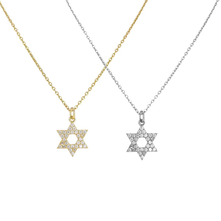 Star of David Charm Necklace