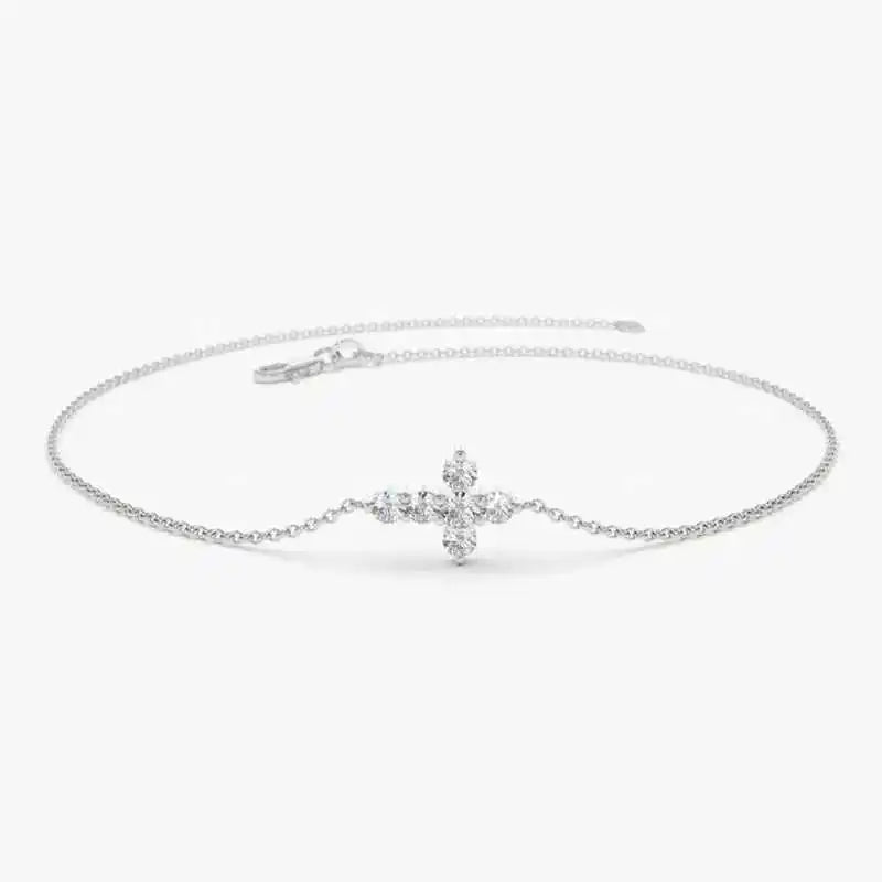 Luminous Cross Moissanite Bracelet