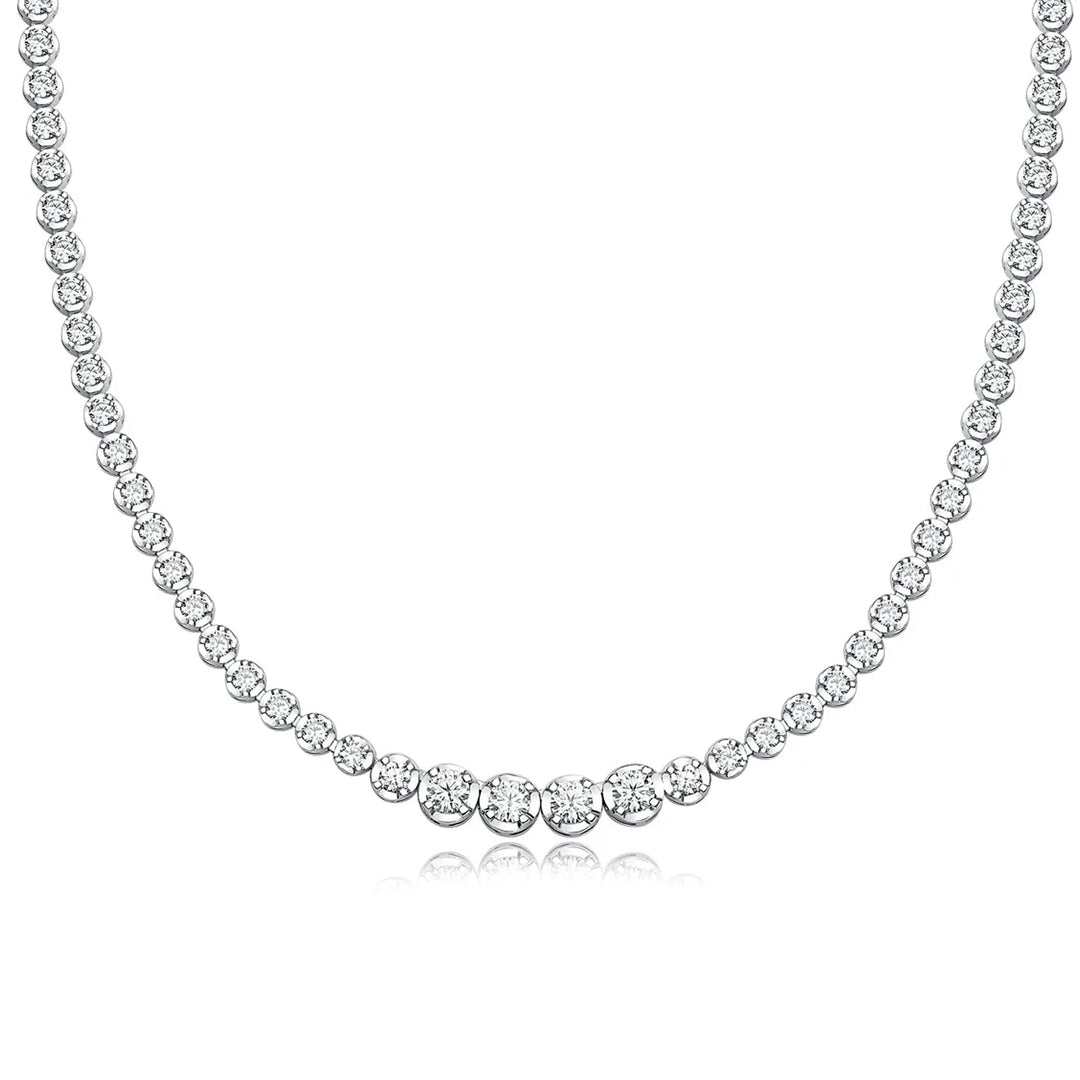 Arctic Elegance Tennis Moissanite Necklace