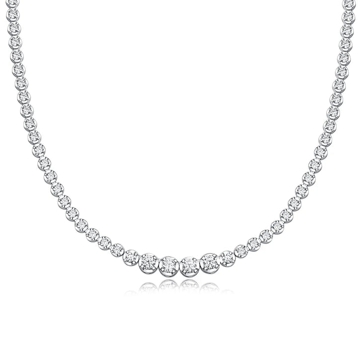 Arctic Elegance Tennis Moissanite Necklace