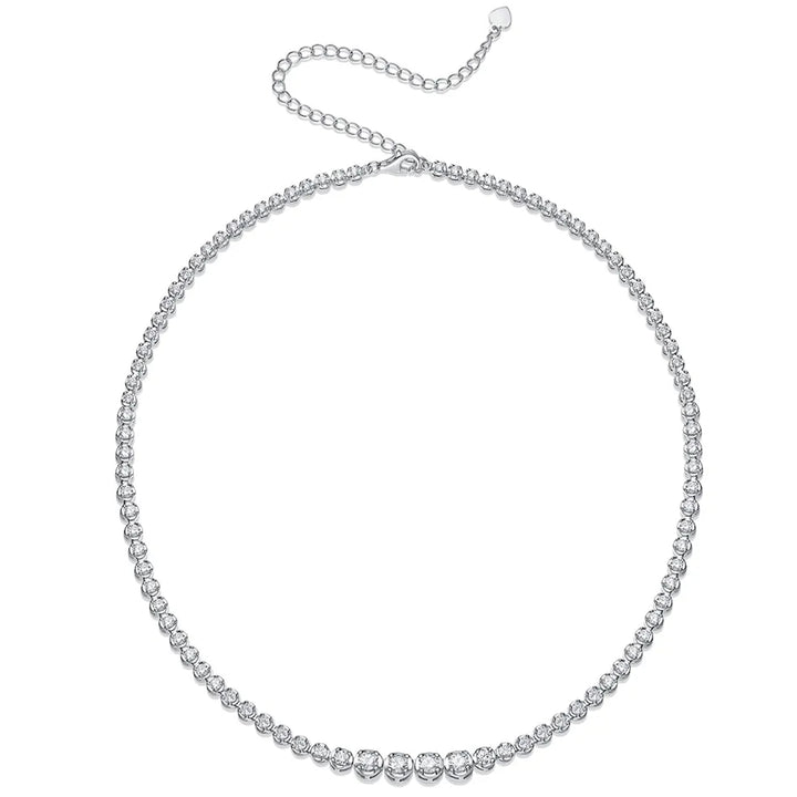 Arctic Elegance Tennis Moissanite Necklace