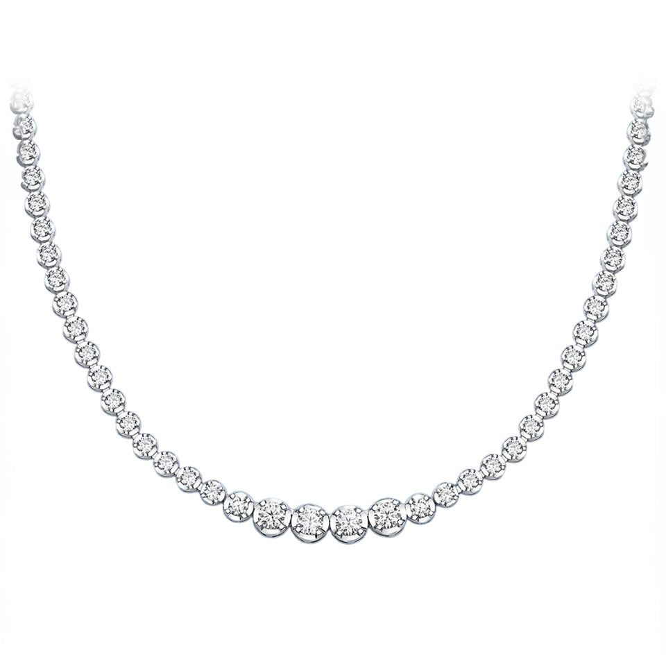 Arctic Elegance Tennis Moissanite Necklace