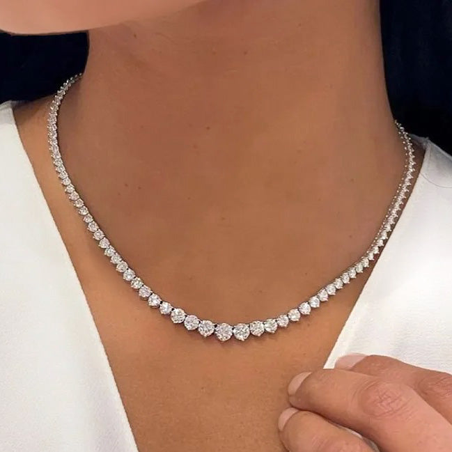 Arctic Elegance Tennis Moissanite Necklace