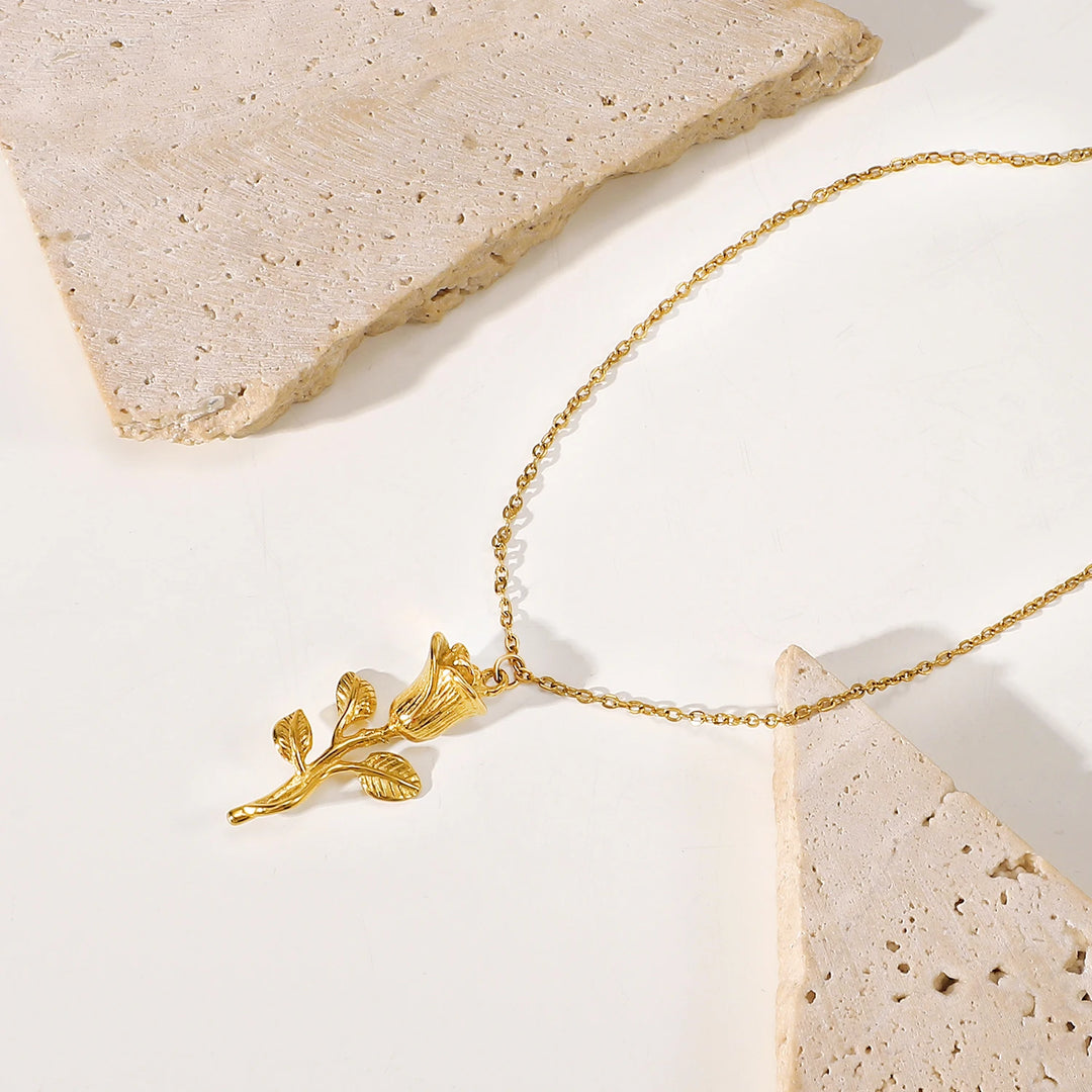 3D Rose Necklace