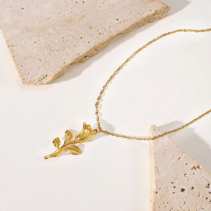3D Rose Necklace