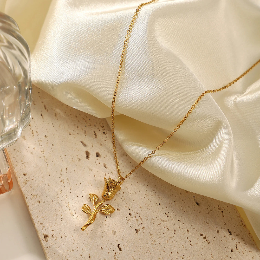 3D Rose Necklace