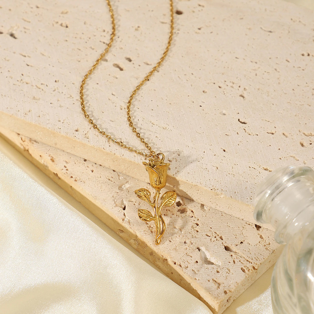 3D Rose Necklace