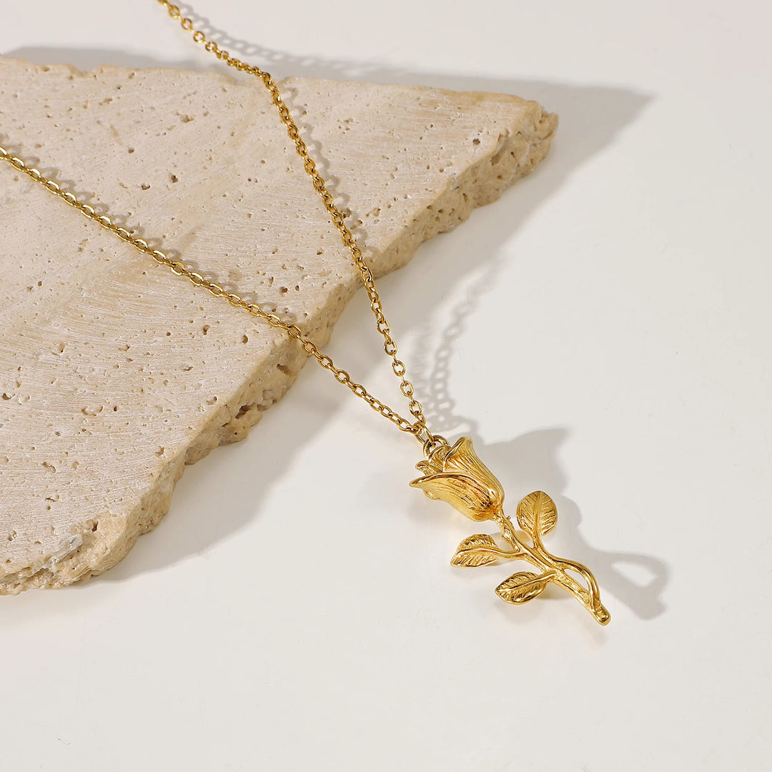3D Rose Necklace