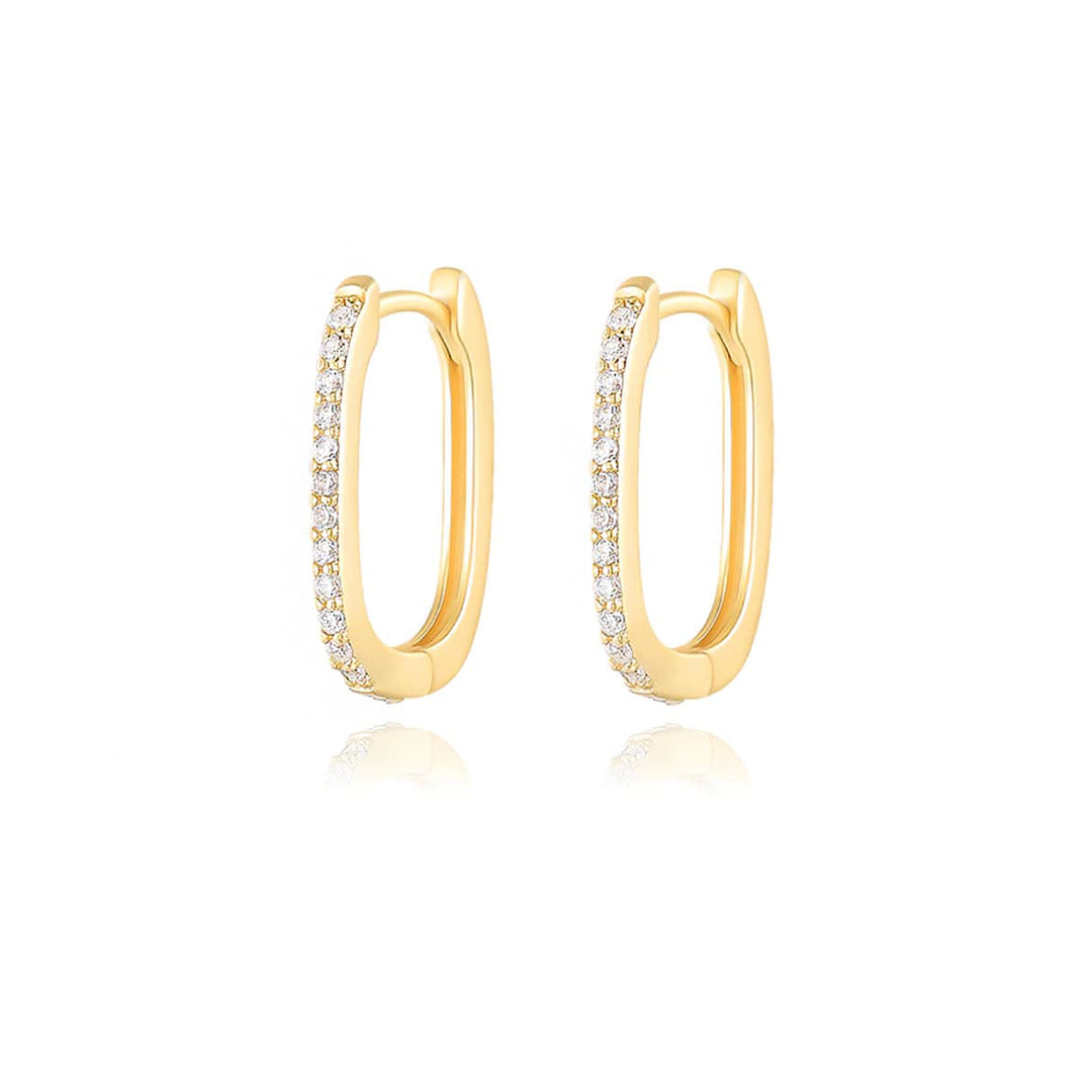 Lainie Oval Huggie Hoop Earrings