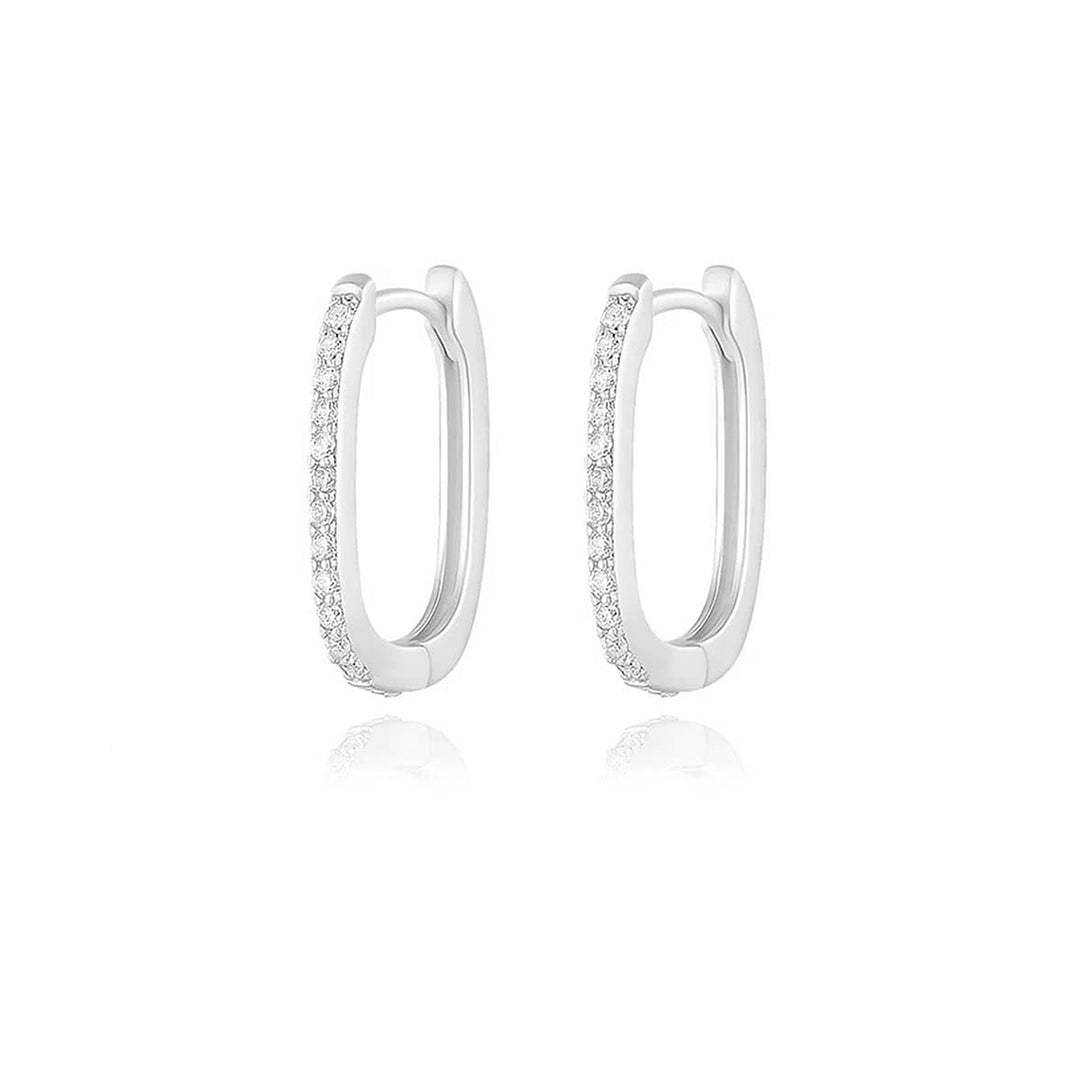 Lainie Oval Huggie Hoop Earrings