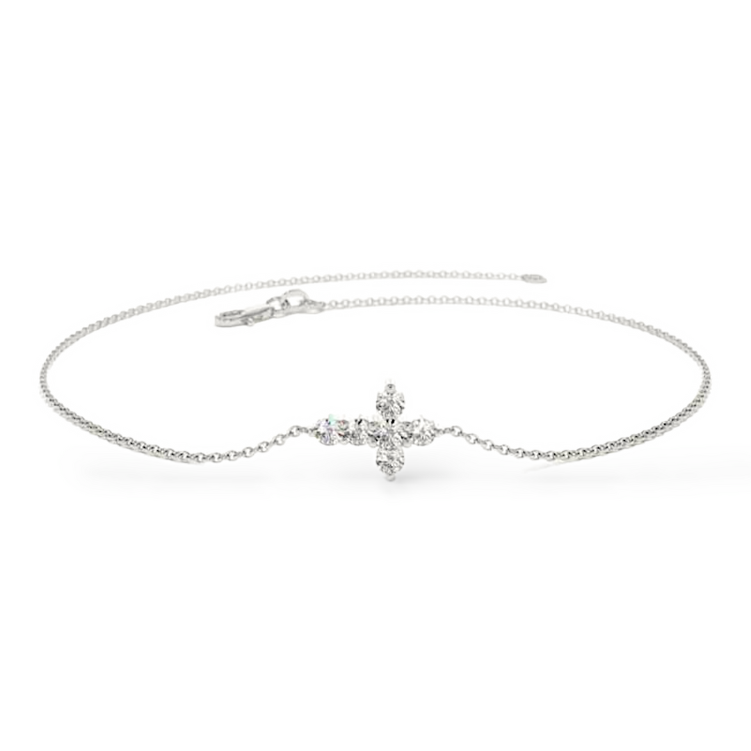 Luminous Cross Moissanite Bracelet