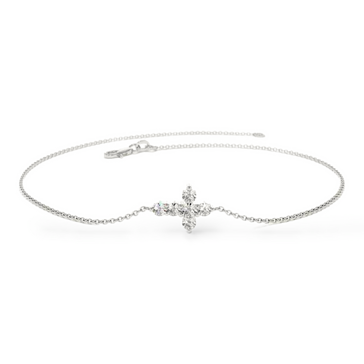 Luminous Cross Moissanite Bracelet