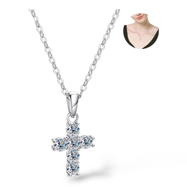 Eternal Light Cross Necklace (Moissanite)