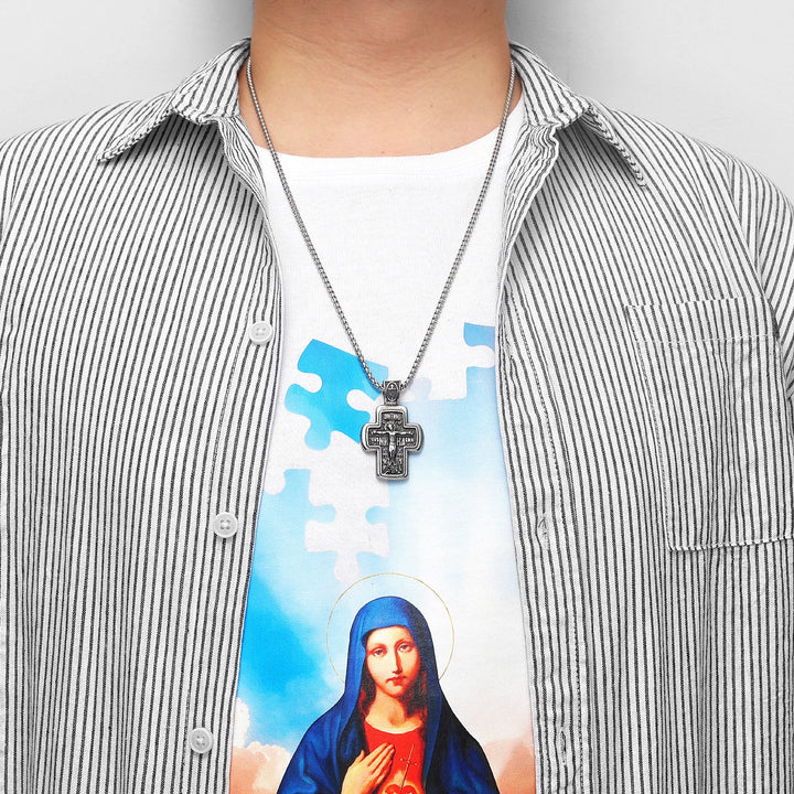 Gothic Cross Necklace (Vintage Jesus Pendant)