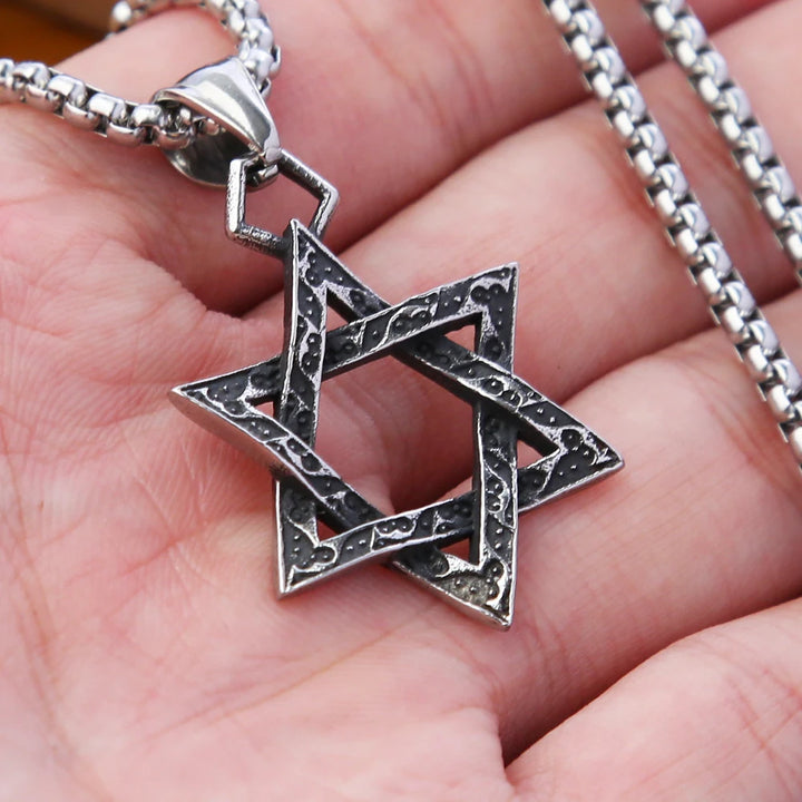 Vintage Hexagram Necklace (Star of David)
