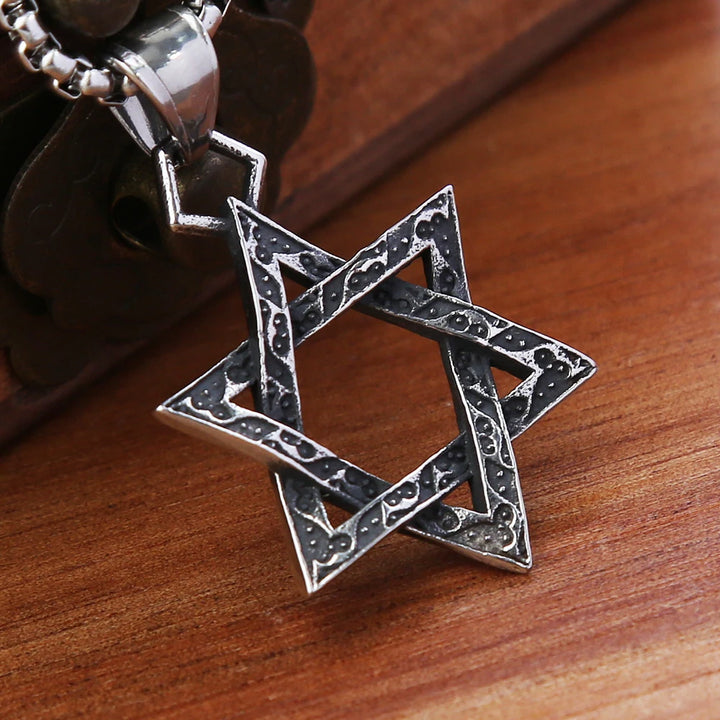 Vintage Hexagram Necklace (Star of David)