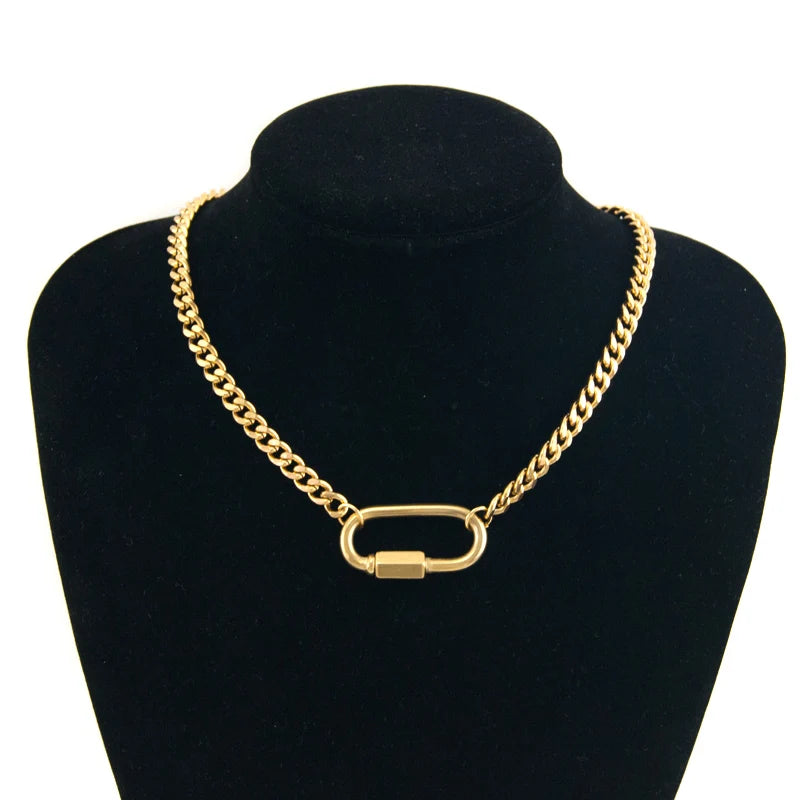 Atlas Necklace (Chunky chain with carabiner)