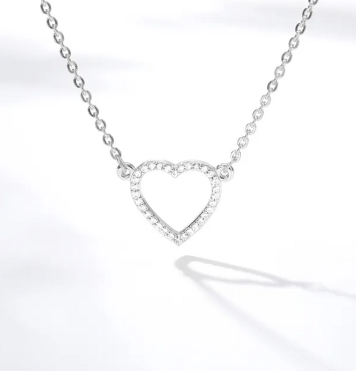 Everly CZ Pave Heart Necklace