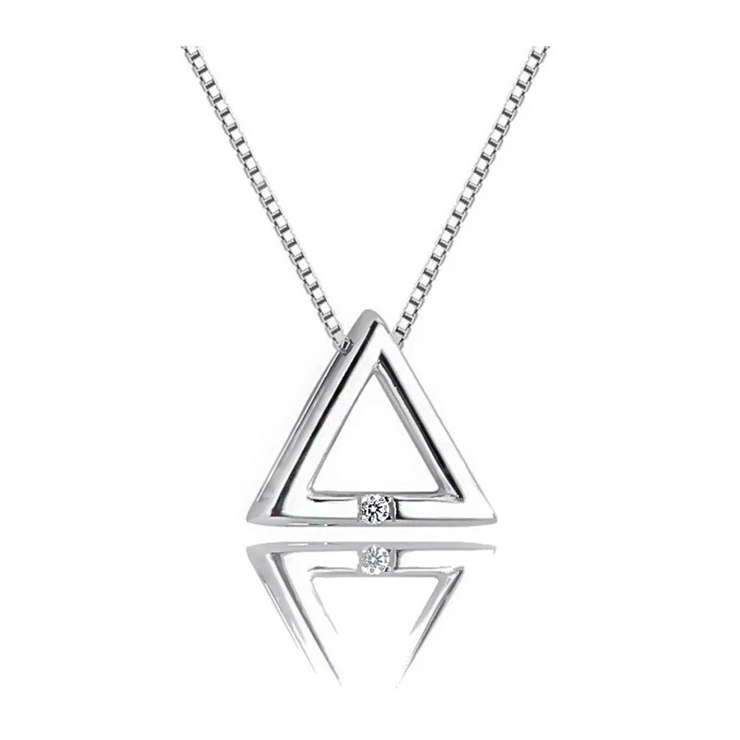 Harmony Triangle Necklace in Sterling Silver