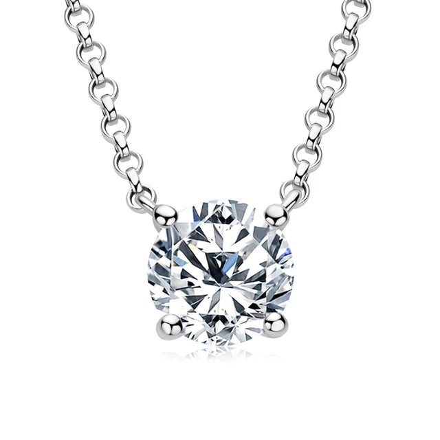 Solitaire Drop Necklace (Moissanite)
