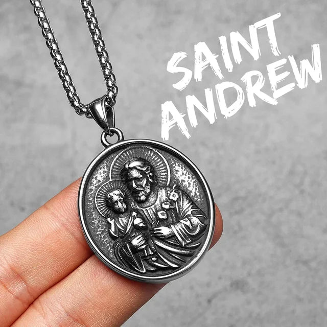 Holy Figure Necklace (Saint Andrew Pendant)