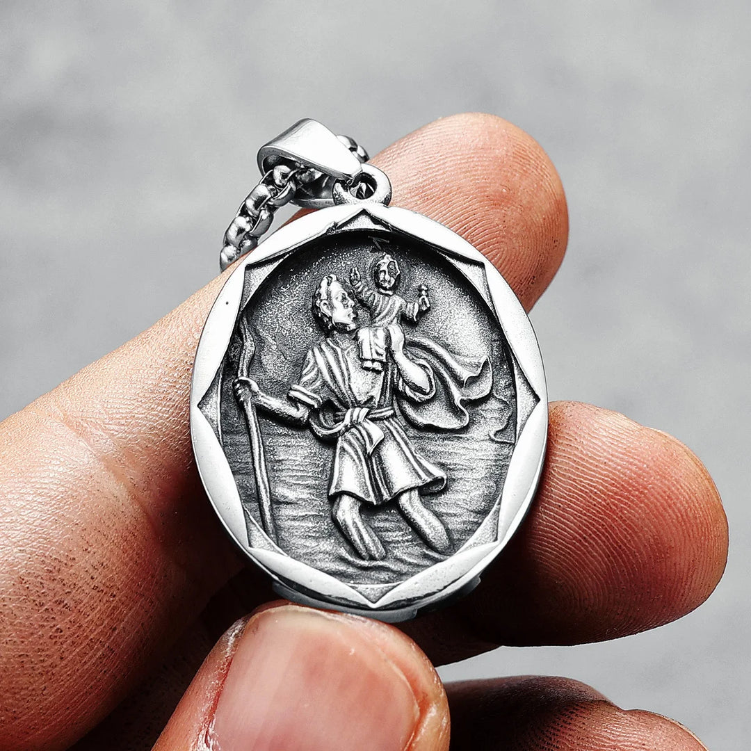 Voyager's Guardian Necklace (Saint Christopher Pendant)