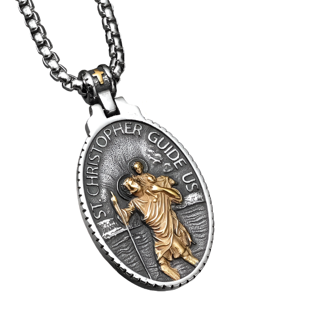 Sacred Guardian Necklace (Saint Christopher Pendant)