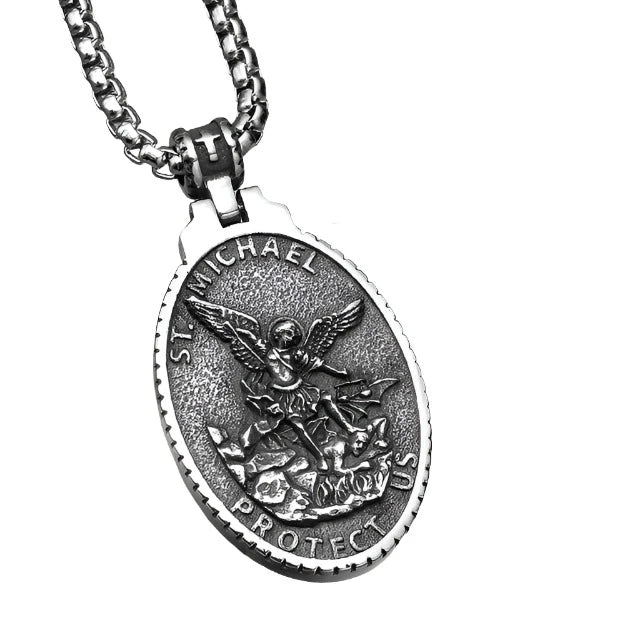 Divine Figure Necklace (Saint Michael Pendant)