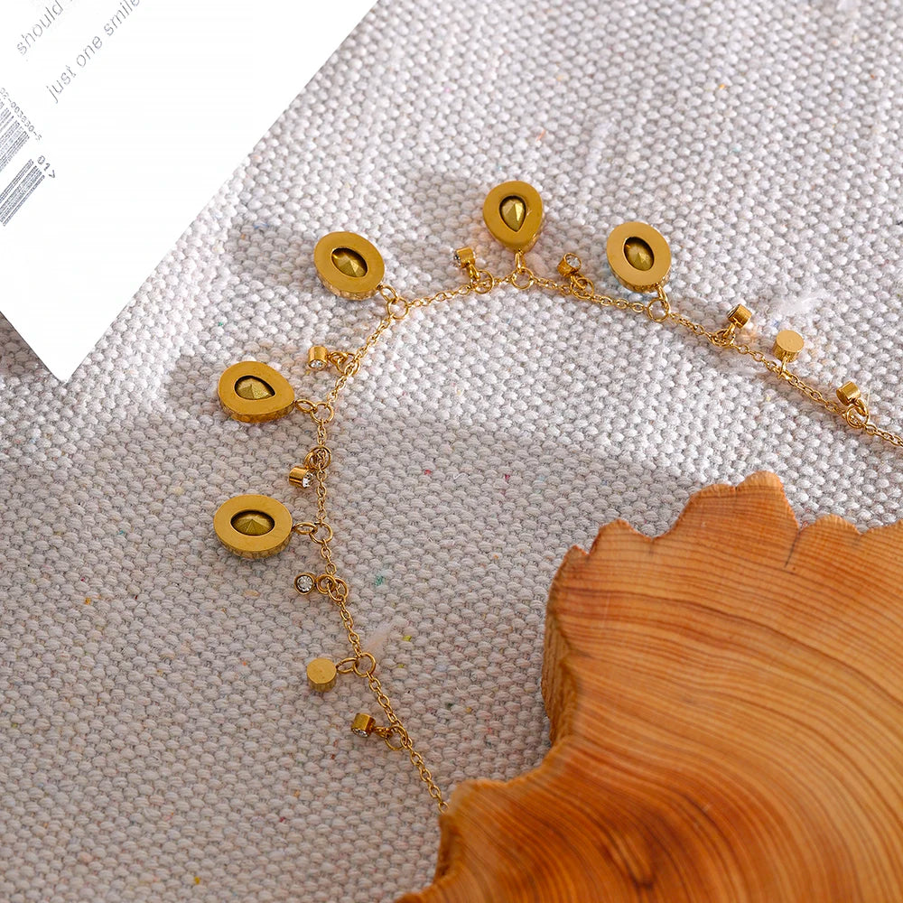 Layla Necklace (Colorful Cubic Zirconia Charms)