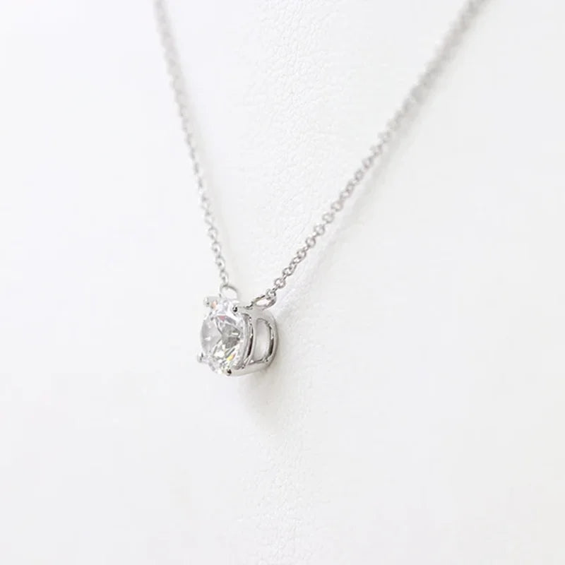 Solitaire Drop Necklace (Moissanite)