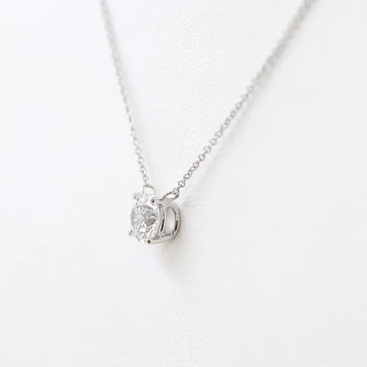 Solitaire Drop Necklace (Moissanite)